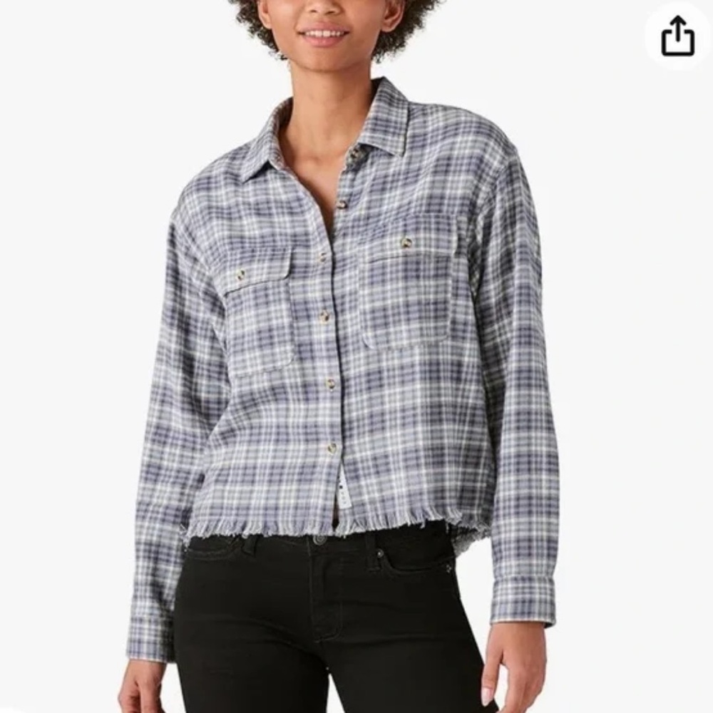 Lucky Brand Raw Edge Flannel